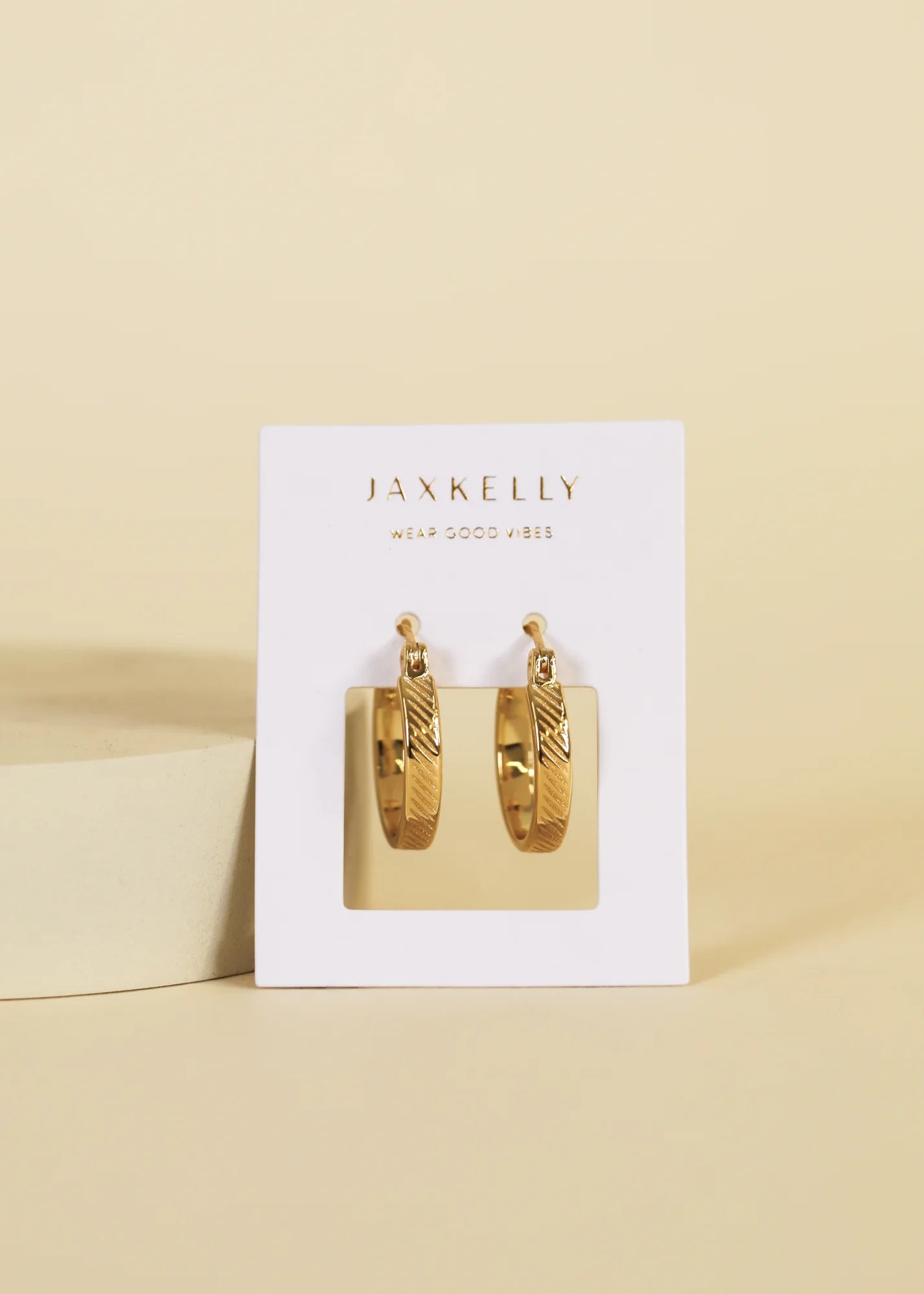 JaxKelly - Textured Hoop - Earring