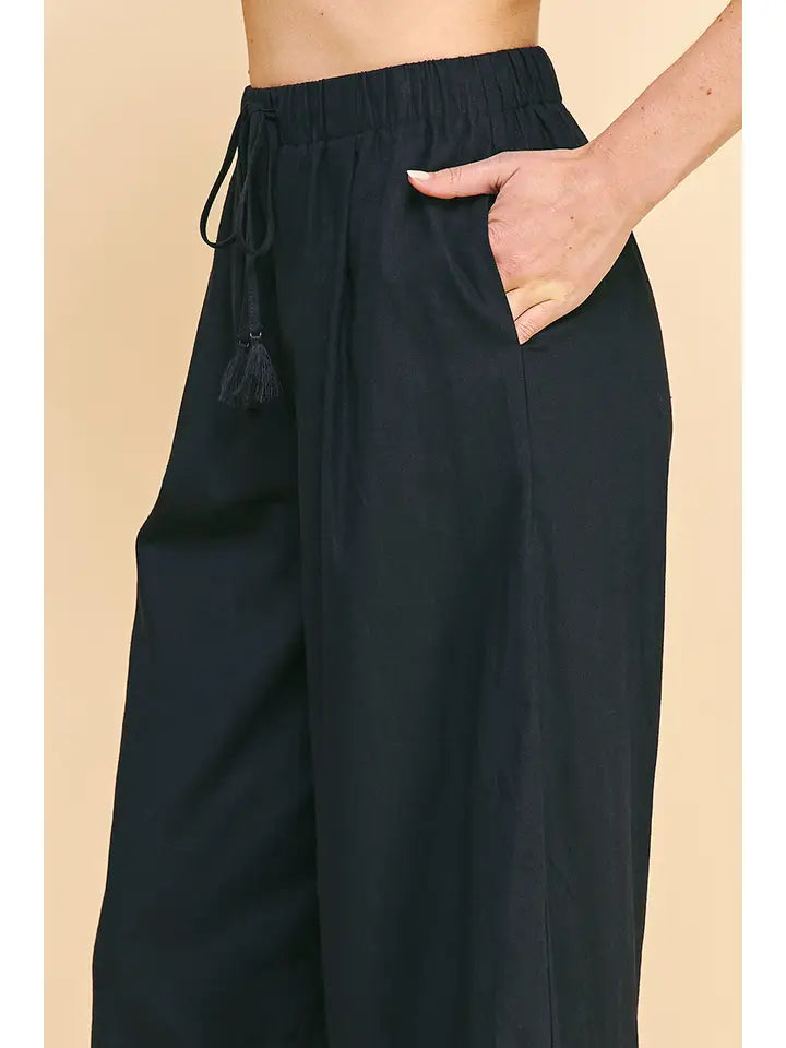 Relaxed Fit Flare Pants Navy