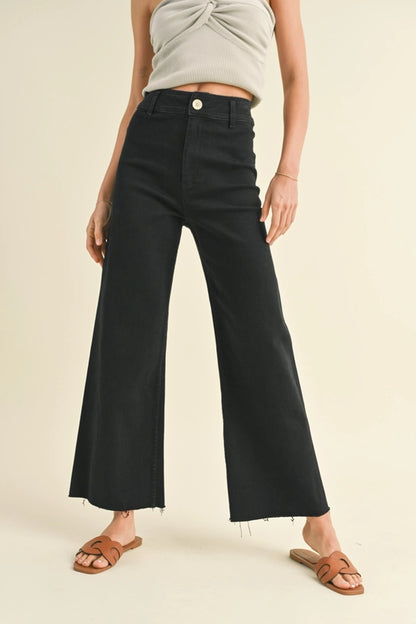 The Sarah Wide Leg Denim Pants