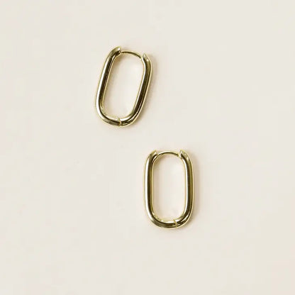 Gold Hoop Large Rectangle