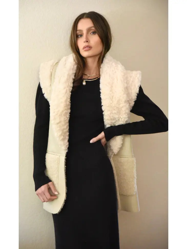 Riley Faux Fur Leather Vest