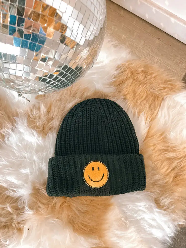 Smiley Patch Beanie