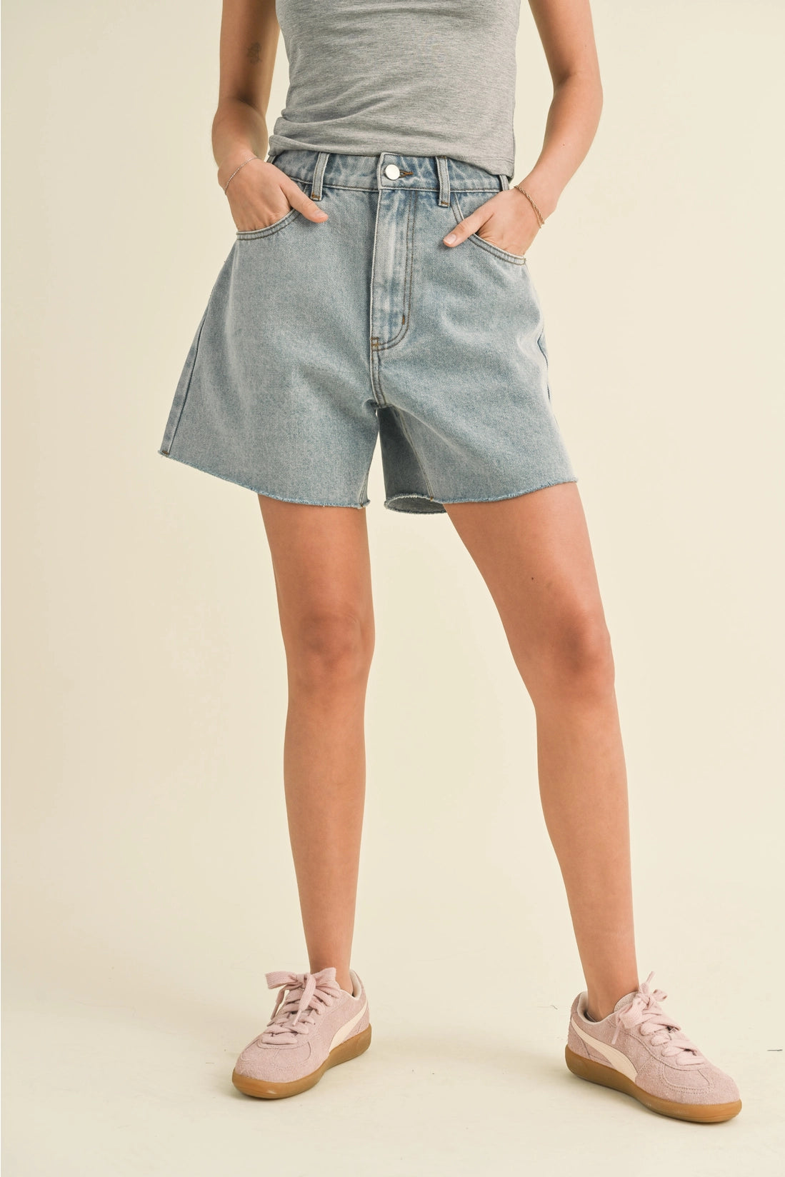 Washed Denim Short