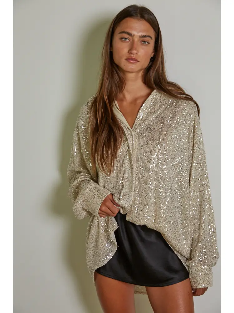 The Kay Sequin Blouse