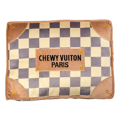 Checker Chewy Vuiton Bed Soft, Washable Dog Bed