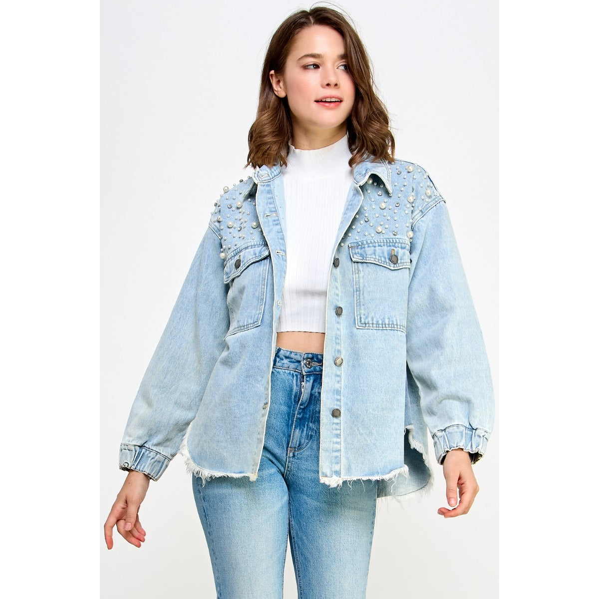 The Pearl Denim Shacket