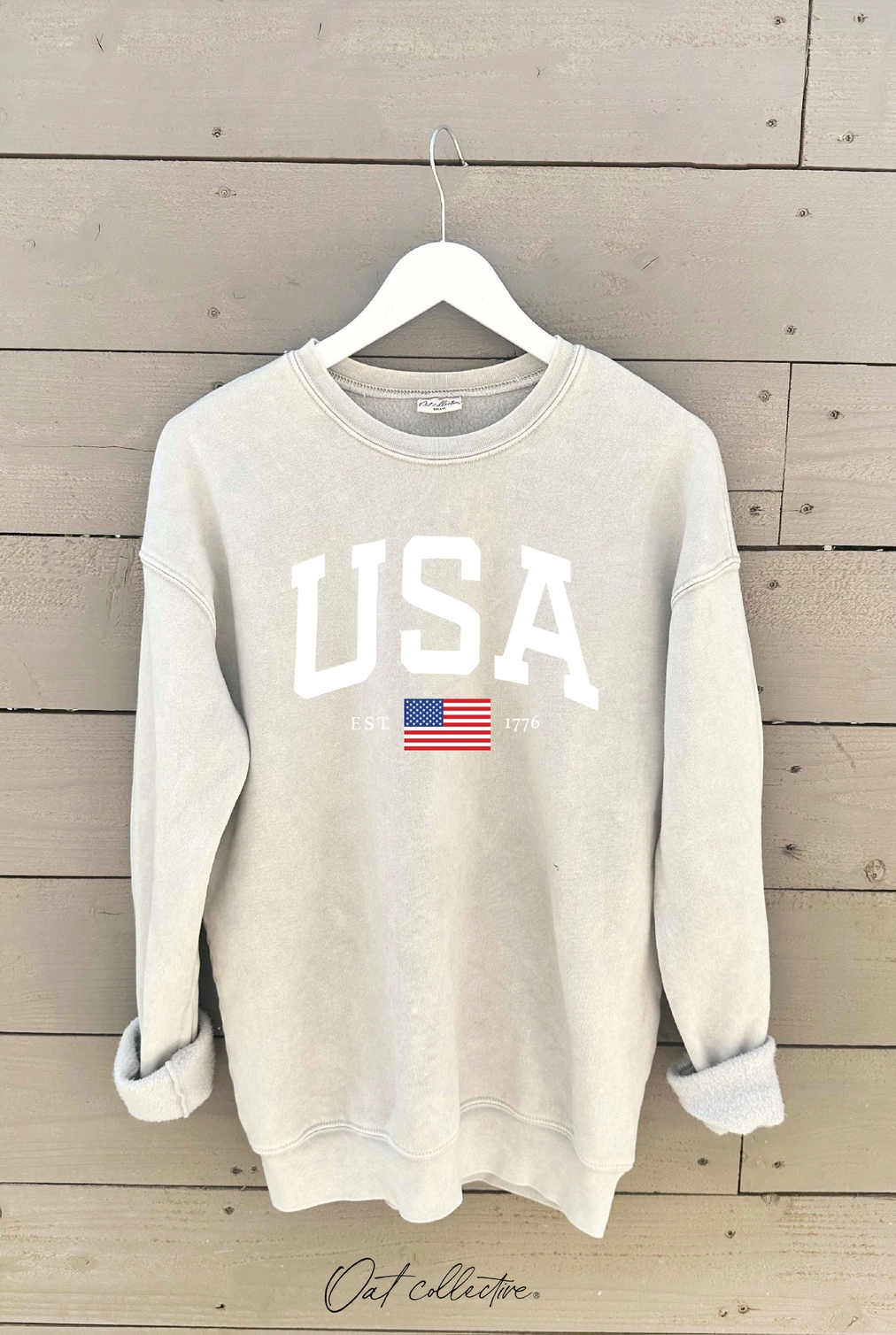 USA Est. 1776 mineral Graphic Sweatshirt