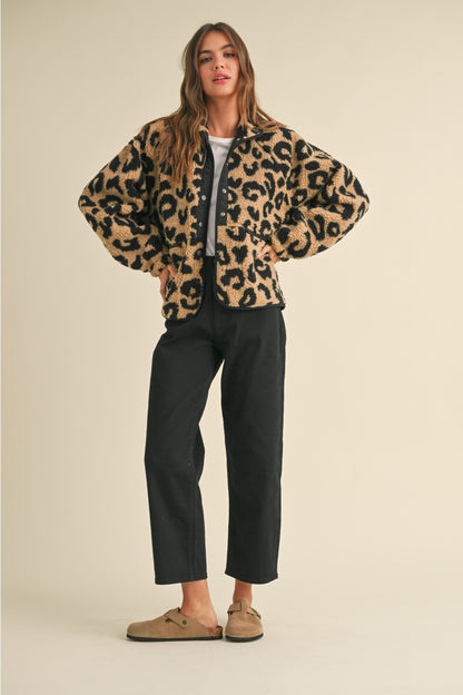 The Aspen Leopard Sherpa Jacket